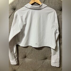 Alo Yoga Cropped Take Me Out Button Up